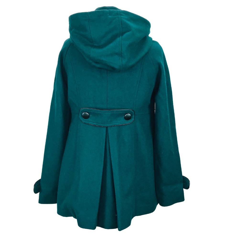 Steve Madden Hooded Wool Toggle Closure Pea Coat M - Picture 2 of 6